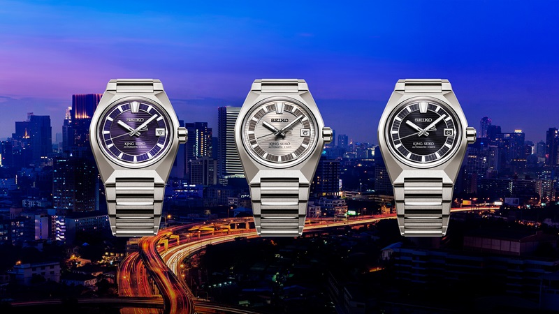 three new titanium creations join the King Seiko VANAC series.